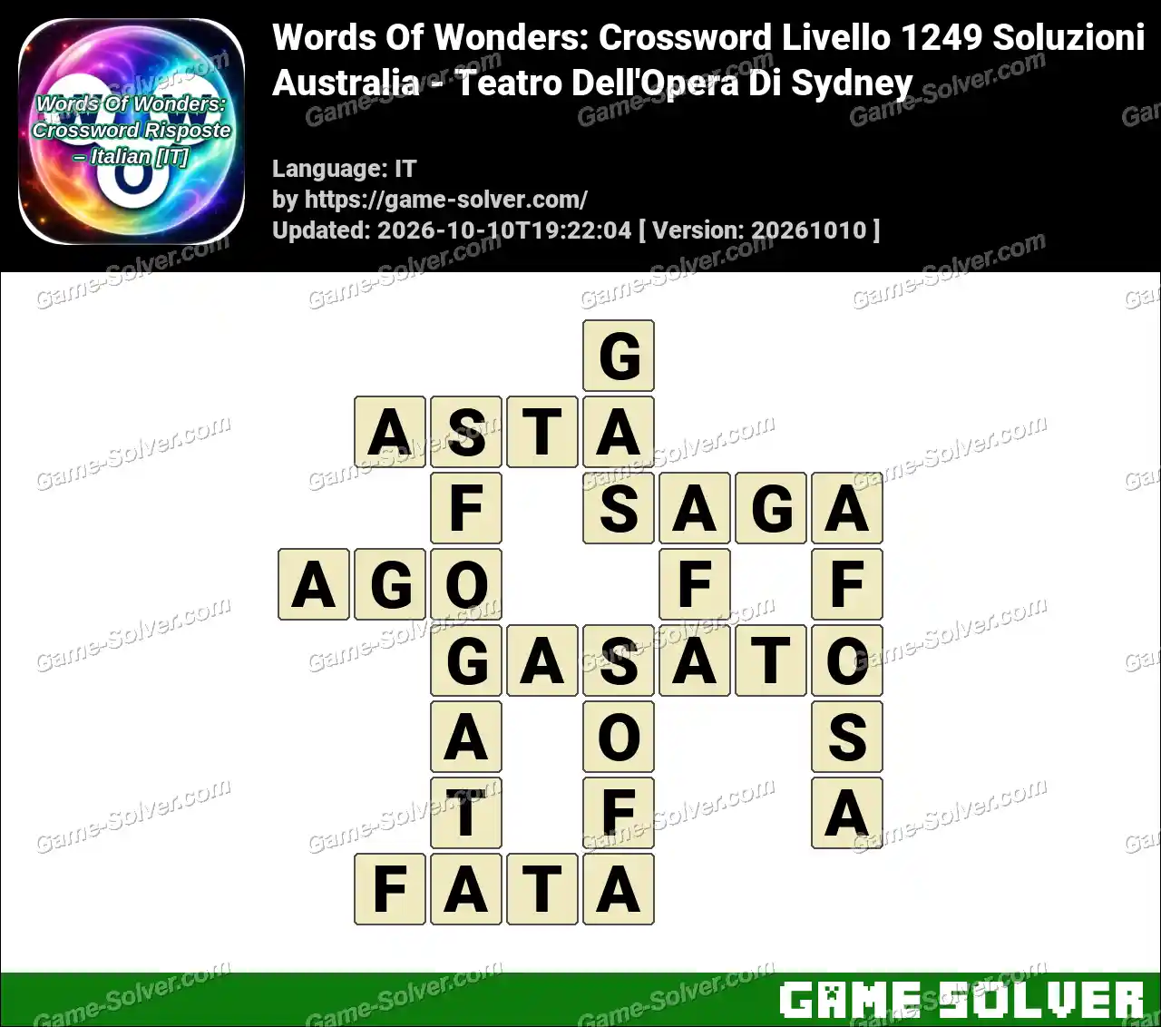 Words Of Wonders: Crossword Livello 1249 Soluzioni – Australia – Teatro Dell’Opera Di Sydney